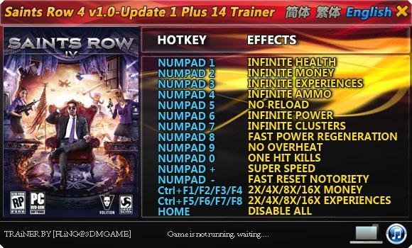 Saints Row 4 v1.0 Plus 14 Trainer-Fixed