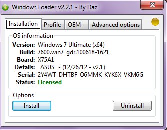 Windows Loader 2.2.1 by DAZ