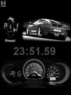 Black-ferrari-car- спидометр-тахометр-анимация