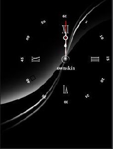 Dark Black Clock Super