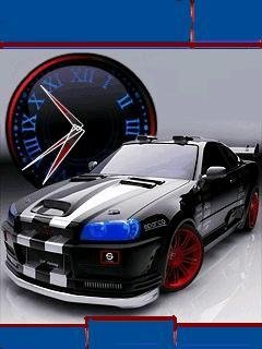 Nissan car clock светлый фон