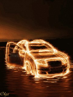 Машина в огне
