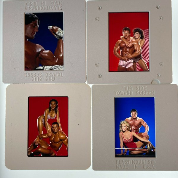 DZ89-940-HUNKY-BODYBUILDERS-80s-MODELS-LOT4-35MM-SLIDES