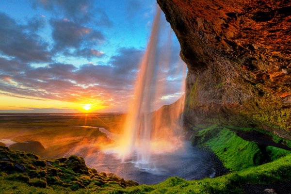 водопад Сельяландсфосс Исландия