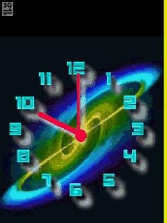 Neon nokia clock animated