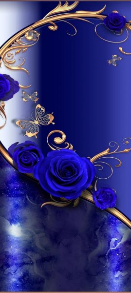 GOLD-BLUE FLOWERS