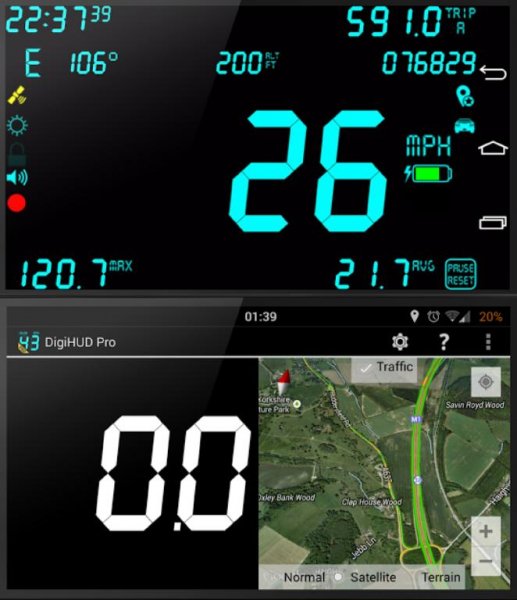 DigiHUD Pro 1.1.14 Цифровой спидометр на базе GPS