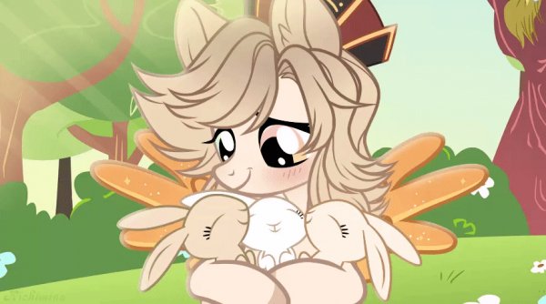 safe+commcuteear+flufffemaleflowergifgrinhappy