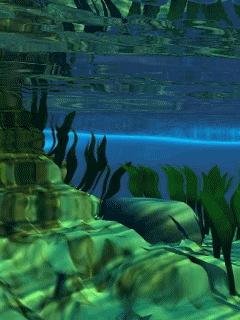 under water