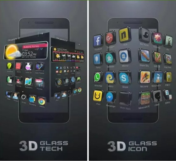 GLASS TECH 3D LIVE THEME
