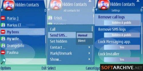 Hidden Contacts symbian 9