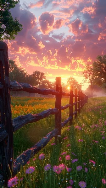 Beautiful-landscape-the-sunrise-and-summer-flowers-091024
