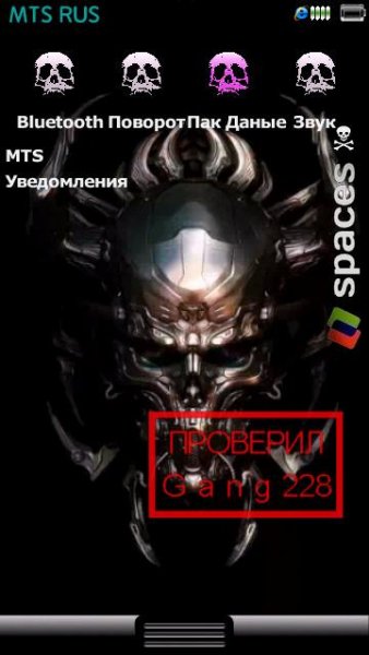 Skin CHEREP na Belle TopBar.Gang228