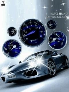 Turbo car спидометр тахометр часы анимация