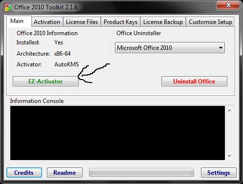 Aktivator dlja Microsoft Office 2010