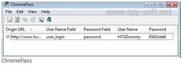 ChromePass Восстановление забытых паролей и логинов браузер