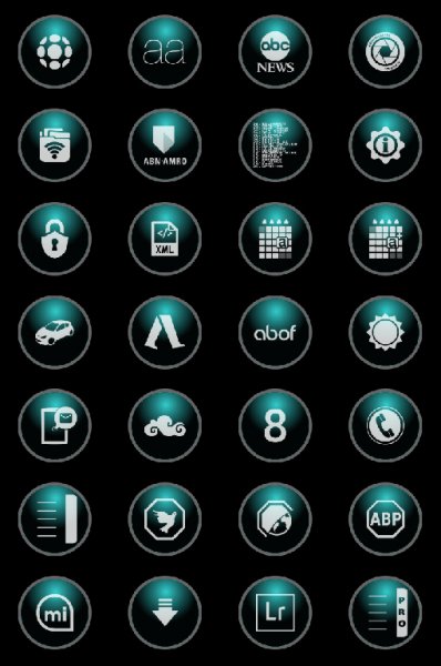 Glossy Teal Icons 1.0.2
