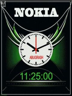 Nokia green часы анимация