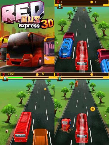 Red Bus 3D 128x128