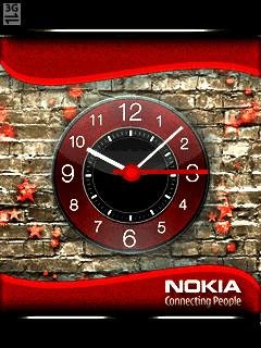 Red nokia clock animated