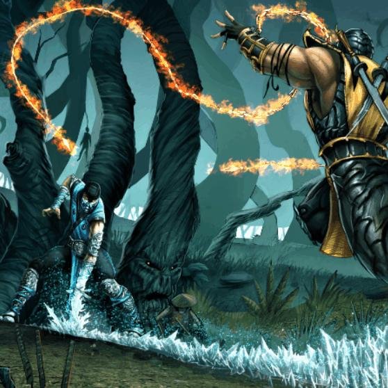 Mortal Kombat Scropion and Sub-Zero fight {Audio Responsive}