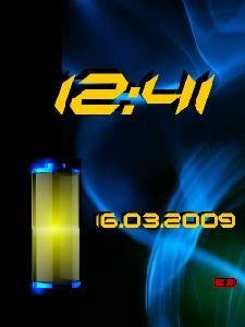 Neon abstract clock