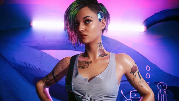Judy Alvarez Neon background