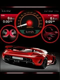 Turbo super car спидометр