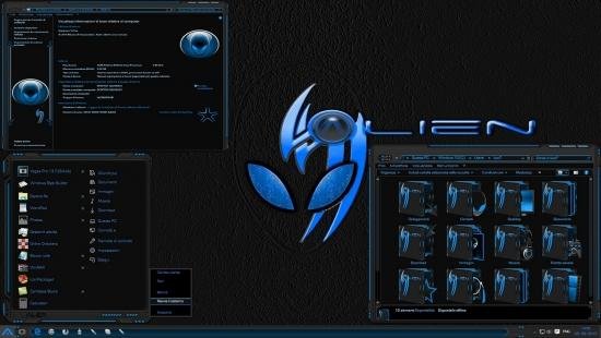 Tema W10 Alien Return Azure