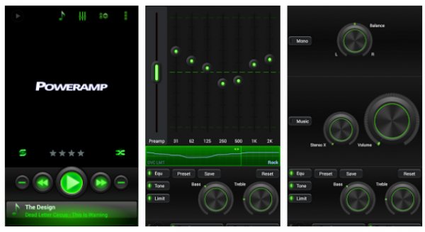 Mad Jelly Green Poweramp Skin v1.3.2