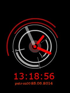 Red clock двойные часы анимация