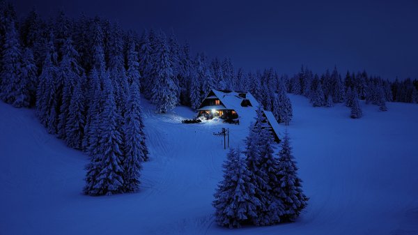 noch-zima-les-domik-ogni-svet-v-lesu-sneg-eli