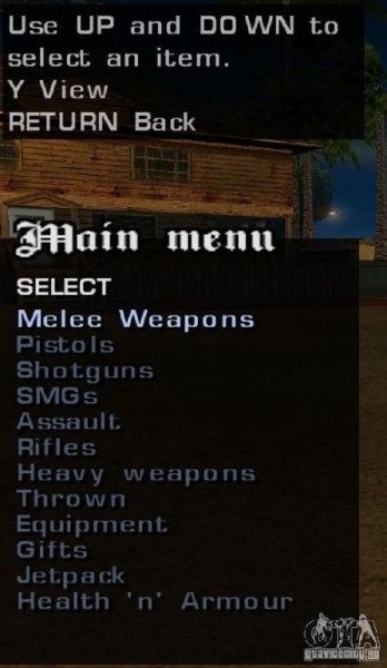 Всё оружие для GTA San Andreas