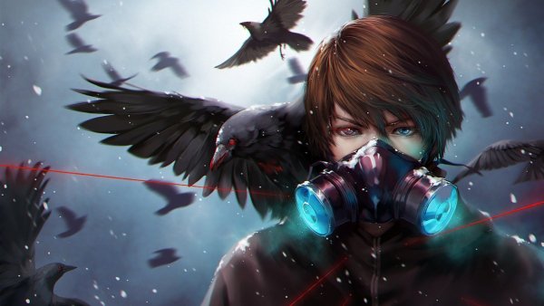anime voron maska 105772 1920x1080