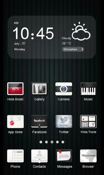 Hola Launcher theme Before Color 2.0