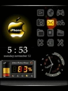 Gold iphone часы заряд батареи анимация