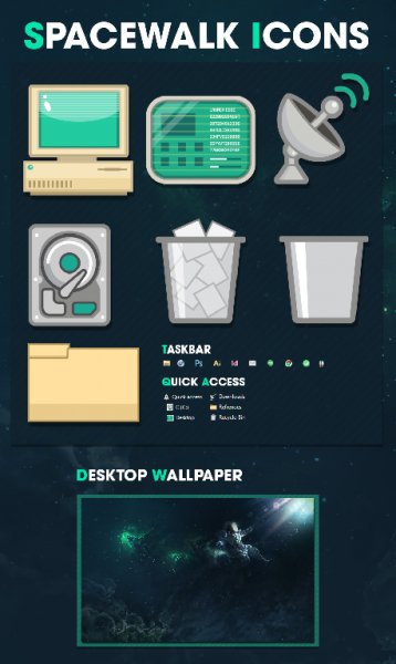 Space Walk icon pack