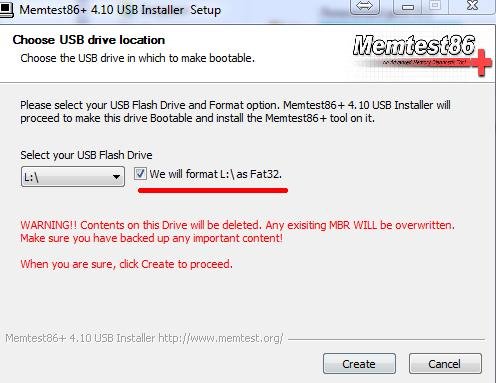 Memtest86 4.10 USB Installer
