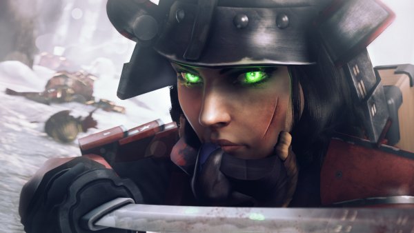bioshock infinite elizabeth girl helmet katana samurai-572