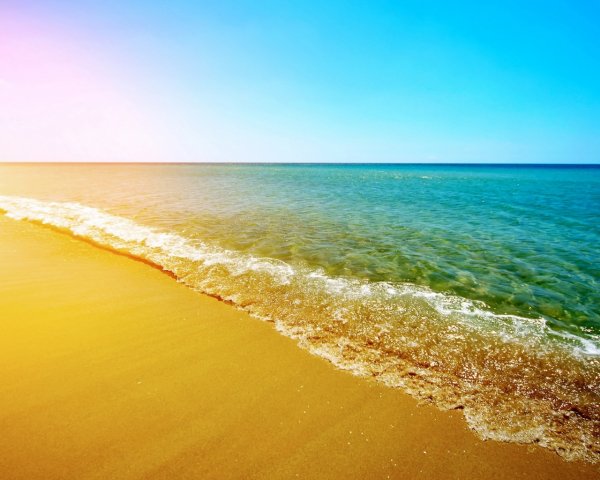 пейзаж красиво море гладь горизонт солнц