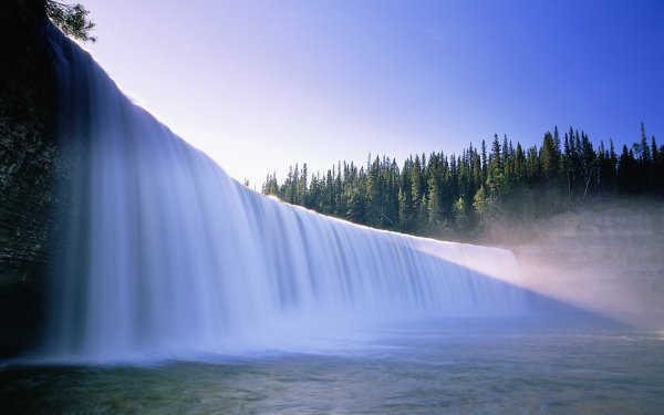 Waterfall-lake-tree