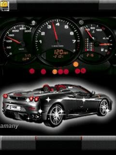 Black sport car спидометр анимация