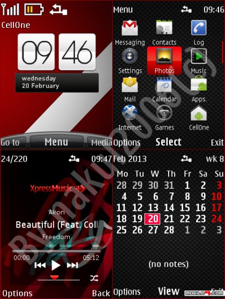New Clock RedWhite