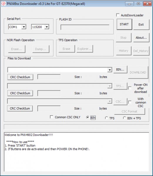 PNX49xx Downloader v0.3 Lite For Samsung