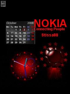 Red nokia часы календарь анимация
