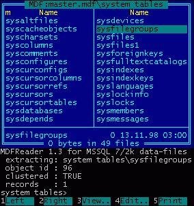 MDF Reader v1.5 for MS-SQL 7/2k
