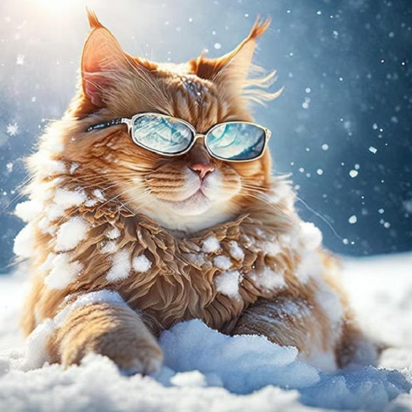 Кот Базилио зимой