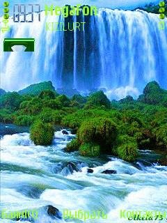 Nature waterfall анимация