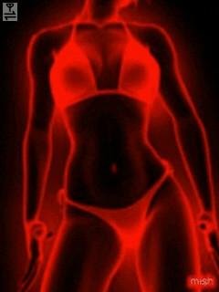 Neon girl Dance music animated