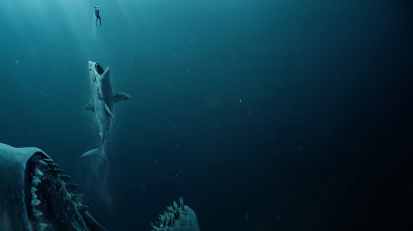 Shark-megalodon-4k